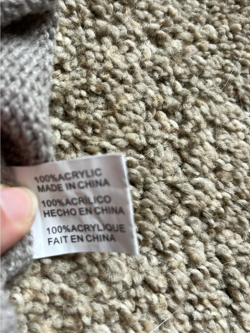 Grey Pom Beanie with Heart Accent
